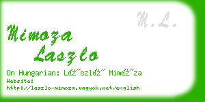 mimoza laszlo business card